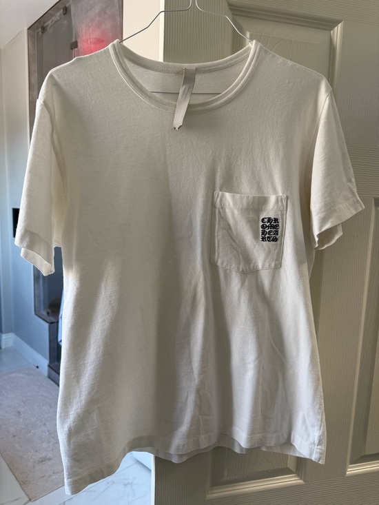 Chrome Hearts Other - Chrome Hearts White Pocket Short Sleeve Tee with Black Logo